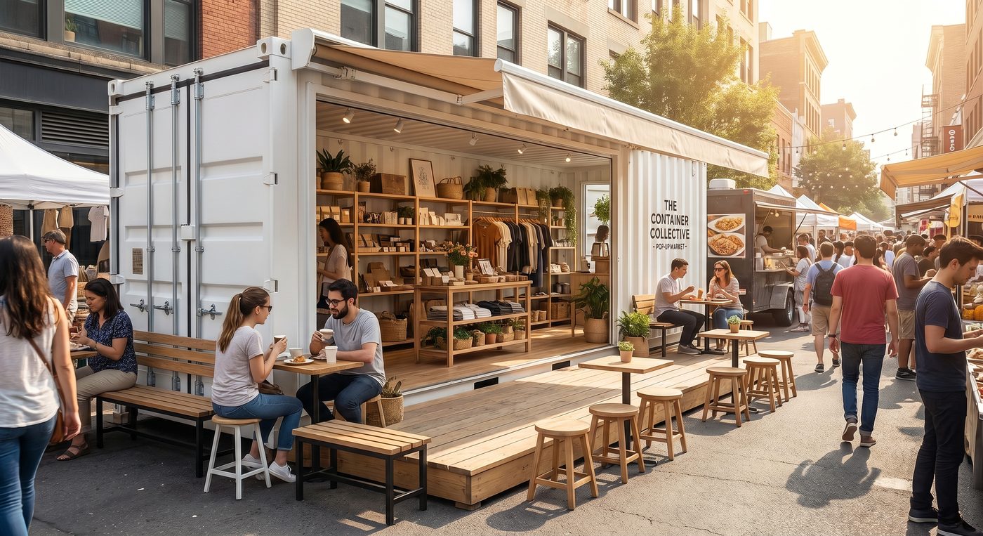Pop-up retail kiosk prefab container house Adelaide - Cool Room Master