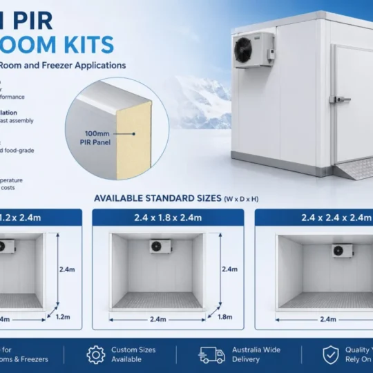 100mm PIR coolroom kit — DIY cool room and freezer kit with optional compressor, Cool Room Masters Adelaide