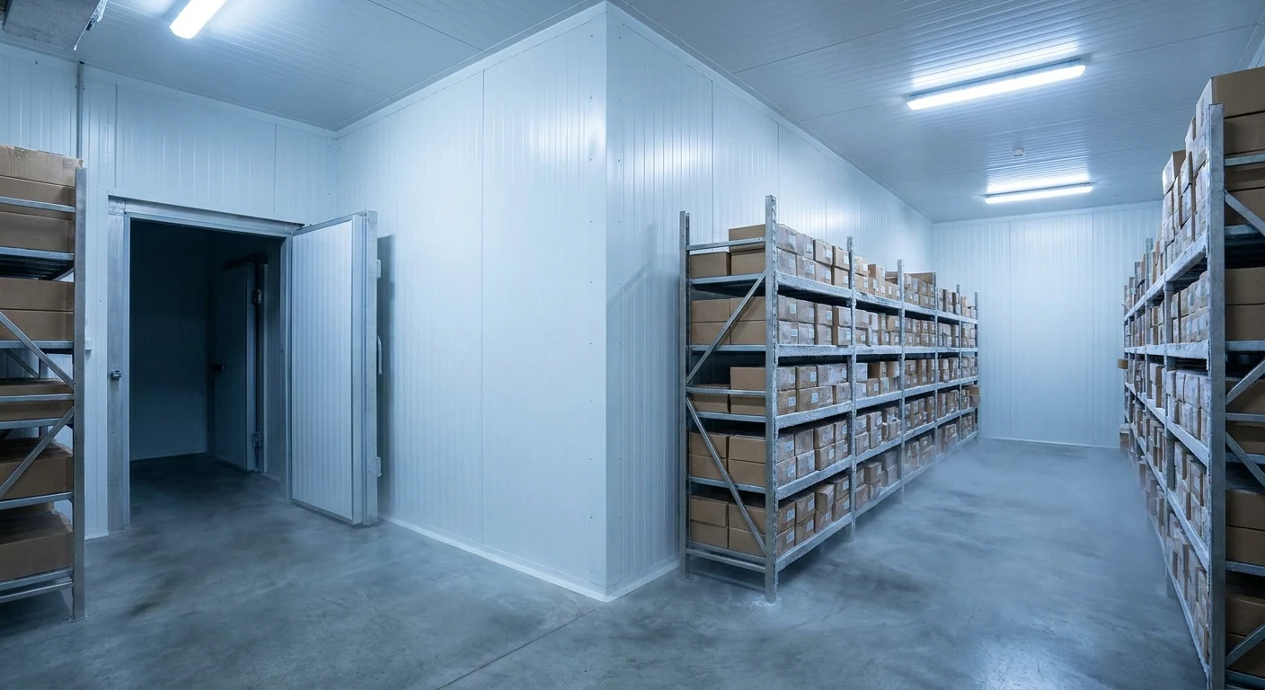 Commercial walk-in freezer room with insulated Z-lock panels — Cool Room Masters Adelaide